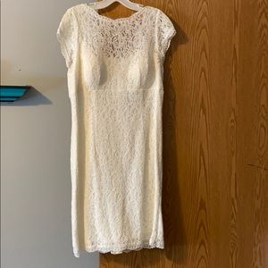 David’s Bridal Short Lace Wedding Dress Size 12